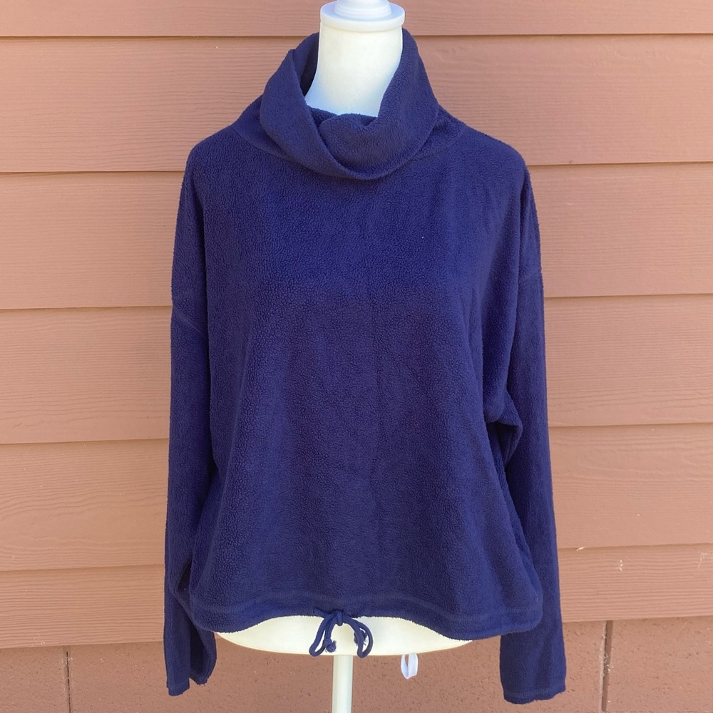 Aerie NWT Turtleneck Collared Navy Blue Cozy Sweater - Size Small